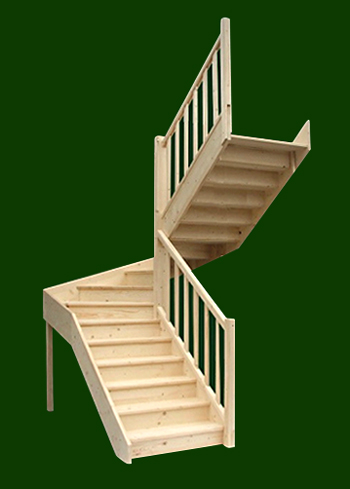 Schody Bystrý typ schodů do U
